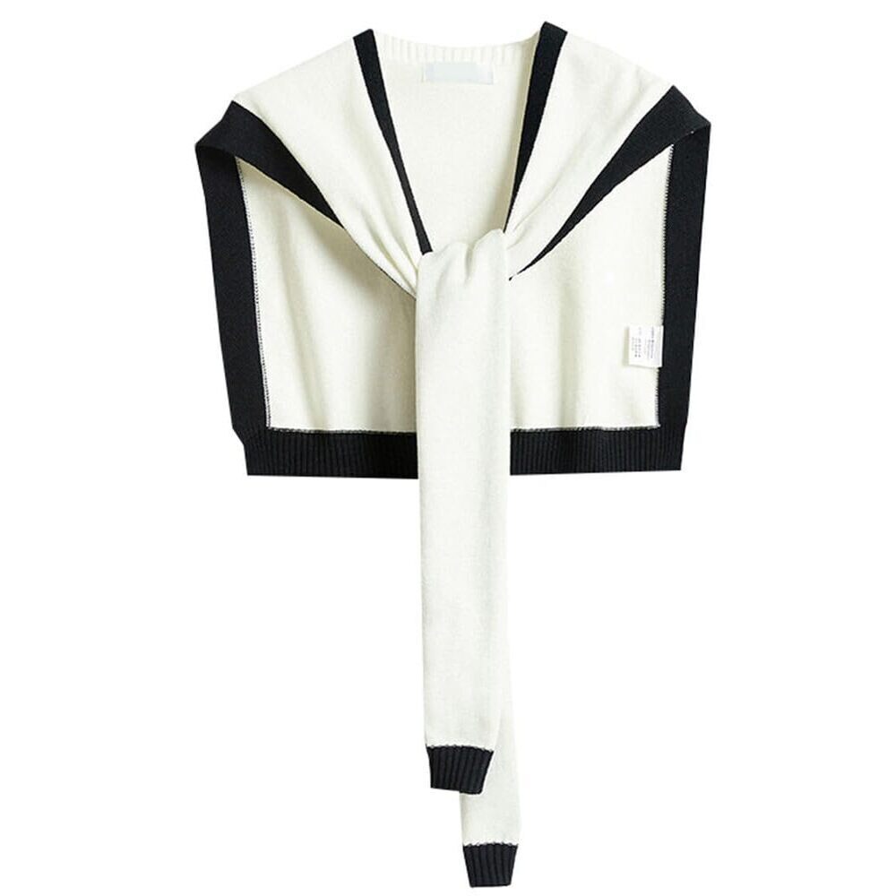 9118 Women Casual Shawl Wraps Knitted Sweater Shawl Knotted Shoulder Tops Soft